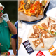 John Daly, left; Taco Bell menu items, right